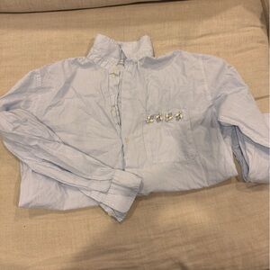 Cotton striped shirt with embellishments